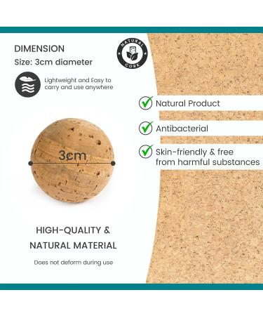 Unbranded Cork Massage Balls for Trigger Point Therapy | Yoga Studio Deep Tissue Relief - 3cm - Buy Online on GoSupps.com