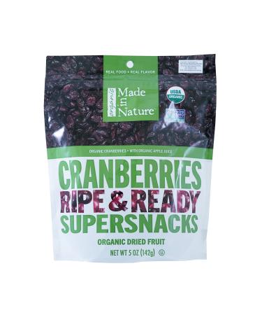 Made in Nature Organic Dried Cranberries Ripe & Ready Supersnacks 5 oz (142 g)