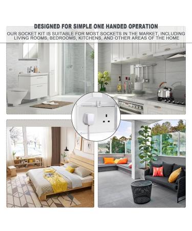 1 PC Childproof Plug Socket Covers UK Waterproof Avoid Baby Touching The Power Easy to Install and Use Socket Covers for Sockets and Switches Switch Protector Cover for Home Kitchen (Double White) - Buy Online on GoSupps.com