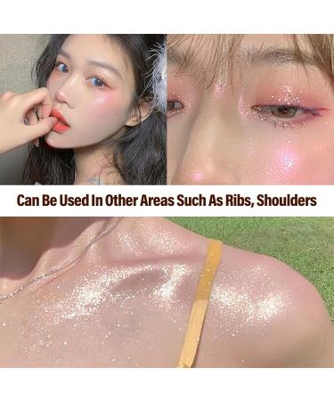  Nivofu Nivofu Highlighter Powder Highlighter Palette Highlighter Bronzer Powder Highly Pigmented 7.5g (01#) - Buy Online on GoSupps.com