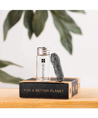 Geordinary Sustainable Tooth Cleaning Set - 6x Activated Carbon Dental Floss | Bamboo & Corn | 180m for Effective Tooth Whitening - Buy Online on GoSupps.com