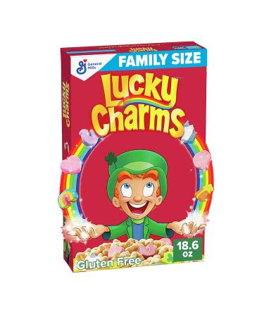  Lucky Charms Gluten Free Cereal with Marshmallows, Kids Breakfast Cereal with Whole Grain Oats, Family Size Box, 18.6 oz  - Buy Online on GoSupps.com