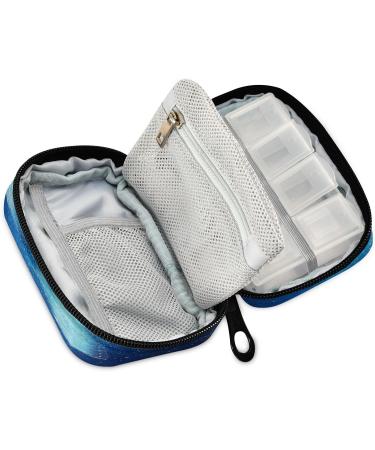Pfrewn 7-Day Pill Organizer Case - Portable Galaxy Butterflies Travel Pill Box for Vitamins & Supplements - Zipper Pouch for Easy Use - Buy Online on GoSupps.com