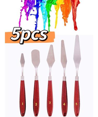 5PCS Stainless Steel Painting Knives Set for Oil, Acrylic Canvas Mixing - Buy Online on GoSupps.com