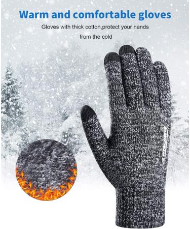 Coskefy Winter Fleece Touchscreen Gloves for Men & Women - Comfortable & Warm for Running Cycling Camping & Work - Black & White - Buy Online on GoSupps.com