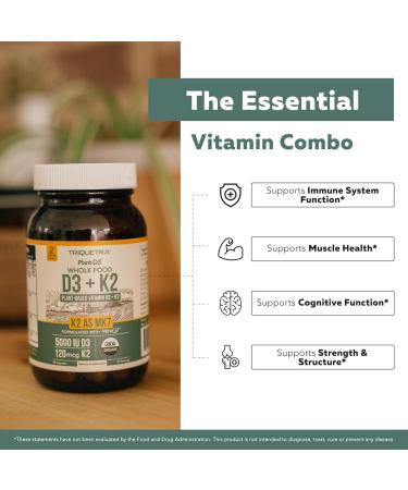 Magnesium (60 ct) Plant D3 5000 IU + K2 MK-7 (60 ct) & Whole-Food Vitamin C (90 servings) Bundle | Vegan Supplements for Energy Muscle & Immune Support | USDA Organic Non-GMO Gluten-Free - Buy Online on GoSupps.com