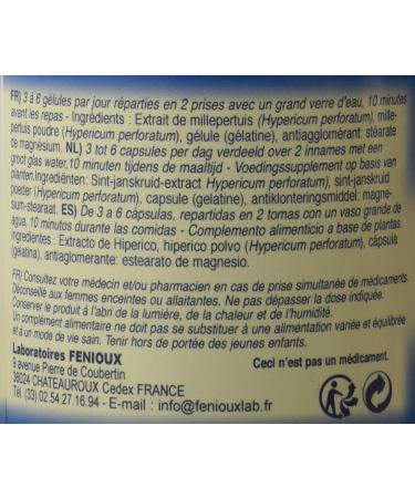 Fenioux Millepertuis Fort Hypericum Photos 200 cap individually packed 1 x 300 g - Buy Online on GoSupps.com
