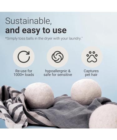 Natural Hemp Dryer Balls - 5x Absorbent Eco-Friendly Cruelty-Free | Hypoallergenic & Wrinkle-Reducing | Pack of 3 - International Shipping Available - Buy Online on GoSupps.com