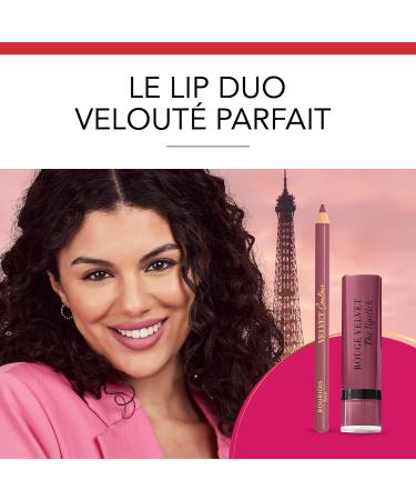 Bourjois Velvet Contour Lip Pencils 33 Rose Water Redefines Lips Creamy Matte Texture Precise Application Shea Butter Long-Lasting Hold Up to 8 Hours 1.14 g - Buy Online on GoSupps.com