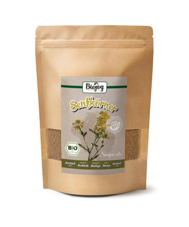 Biojoy ORGANIC mustard seeds yellow and whole (500 g) mustard seeds without additives (Sinapis alba) 500 gr - Buy Online on GoSupps.com