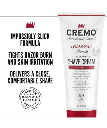 Cremo Original Shave Cream Classic - 6 oz | Best Shaving Cream for Smooth Shave - Buy Online on GoSupps.com