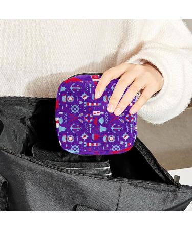 Sailing Elements Pattern Sanitary Napkin Storage Bag - 1Pc Multi-colored - Buy Online on GoSupps.com