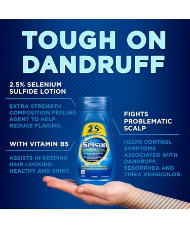Selsun Blue Anti-Dandruff Shampoo 200mL Dandruff Treatment with 2.5% Extra Strength Selenium Sulfide and Pro-Vitamin B5 Selsun Blue 2.5% 200 ml (Pack of 1) - Buy Online on GoSupps.com