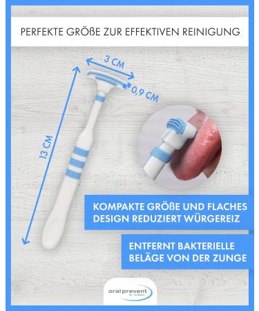 Oral Prevent Tongue Cleaner - Effective 4-Piece Tongue Brush & Scraper Set for Gentle Cleaning | International Shipping Available - Buy Online on GoSupps.com