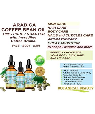 Buy 100% Pure Green Arabica Coffee Oil - 10ml Anti-Aging Face Skin Hair & Nails Treatment | Botanical Beauty - Buy Online on GoSupps.com