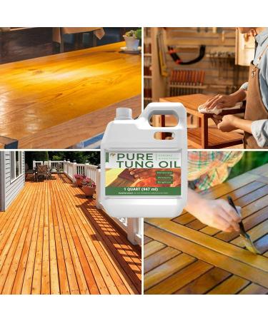 Godora 32 oz Pure Tung Oil for Wood Finishing - Waterproof Indoor & Outdoor Tung Oil for Furniture & Countertops - Buy Online on GoSupps.com