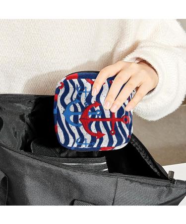 Large Capacity Storage Bags for Women - Organize Bandages Menstrual Cups & Makeup - Travel-Friendly Fish Pattern in Blue Sea Life - 4.7x6.6 - Buy Online on GoSupps.com