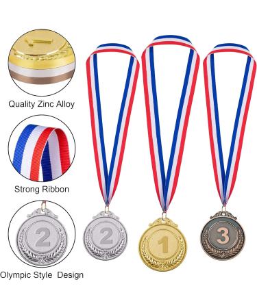 IHPUKIDI 12 Pack Gold Award Medals - Olympic Style Metal Winner Prizes for Sports Competitions - 2 Inches Gold Silver Bronze - Buy Online on GoSupps.com