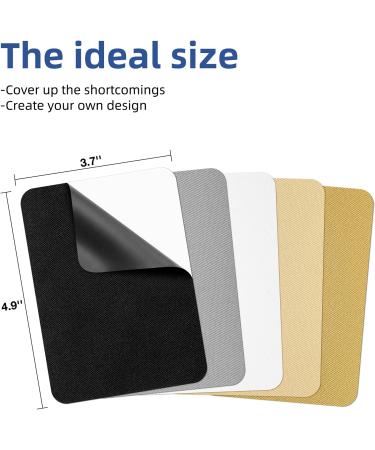 HTVRONT Iron on Patches Kit - 20 Pieces, 3.7x4.9 - Black White Gray Beige Brown Repair & Decorating Fabric Patches - Buy Online on GoSupps.com