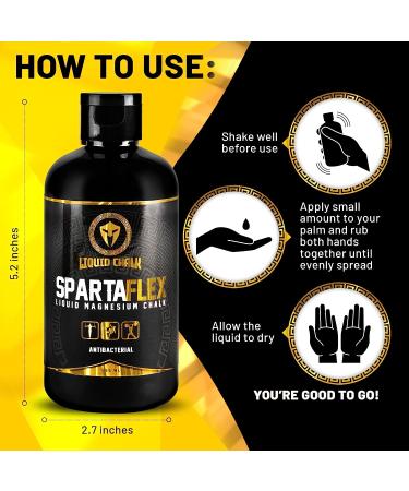 SpartaFlex 8.5 Oz Pro Liquid Chalk for Weightlifting, Rock Climbing, Gymnastics - Gym Chalk for Lifting, Climbing, Powerlifting - Liquid Grip for Enhanced Performance - Buy Online on GoSupps.com