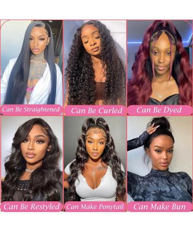 Doaburu 360 Lace Front Human Hair Wig 14 Body Wave| Transparent Full Lace Wig Pre Plucked w/ Baby Hair| 150% Density Remy Hair| Perfect for Ponytails & Buns - Buy Online on GoSupps.com