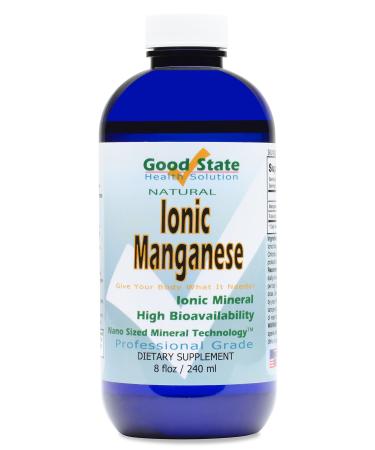 Good State Liquid Ionic Manganese (96 servings at 2 mg elemental, plus 2 mg fulvic acid - 8 fl oz)