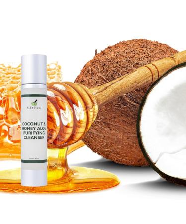M.D. Blend Coconut & Honey Aloe Purifying Cleanser | Organic Face Wash for Women & Men | Gentle Vegan Foaming Facial Cleanser for All Skin Types | Non-Toxic Clean Ingredients | 120ml Airless Pump - Buy Online on GoSupps.com
