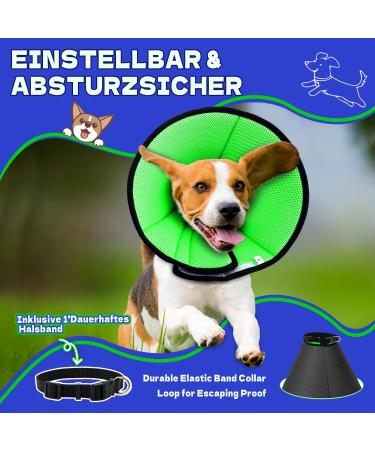 Supet Breaker Dog Leak Protection Collar - Soft Adjustable Elizabethan Cone | Breathable Eco-Friendly 3XL (41-48cm) - Black - Buy Online on GoSupps.com