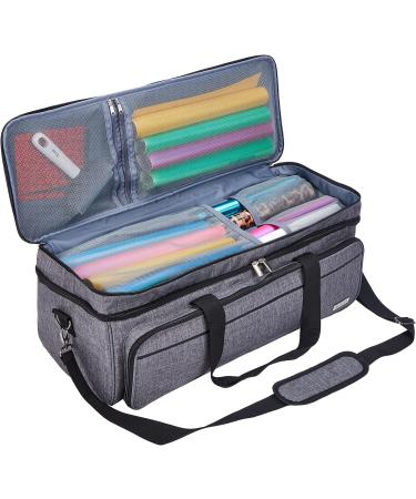 NICOGENA Double Layer Carrying Case for Cricut Explore Air 2 & Maker - Grey | Mat Pocket & Large Front Pockets for Tools & Supplies - Buy Online on GoSupps.com