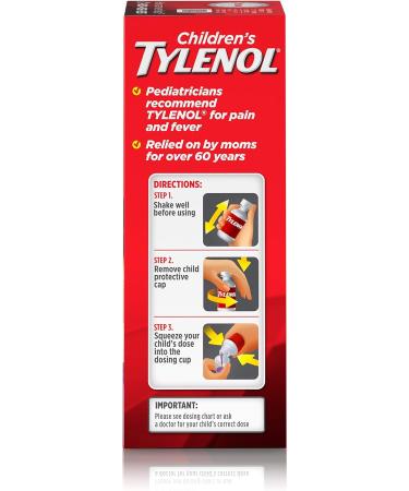 Tylenol Child Grape Suspension 4 oz - Fast-Acting Fever and Pain Relief - Buy Online on GoSupps.com