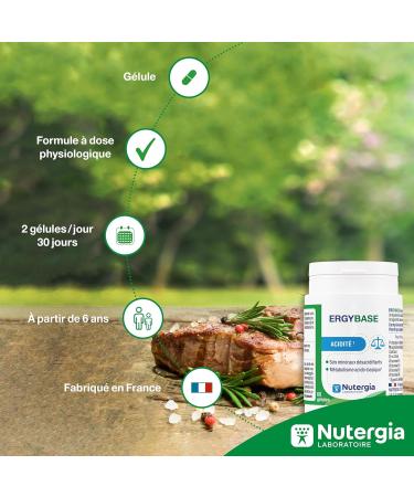 Nutergia Acidit Maintien de l quilibre acido-basique Fonctionnement des enzymes digestives Compl ment alimentaire 60 G lules Fabrication Fran aise - Buy Online on GoSupps.com