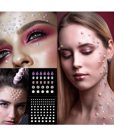 12 Sheets Face Jewels & Body Gems - Rhinestone Stickers with 24g Fine Glitter & Makeup Glue for Festivals & Parties - Buy Online on GoSupps.com