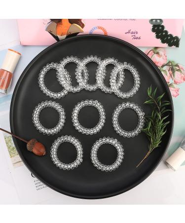 Jesslab Spiral Hair Ties - 10 Traceless Plastic Coil Bands for Women | No-Damage Ponytail Holders | Color Sorted (#30) - Best Hair Accessories - Buy Online on GoSupps.com