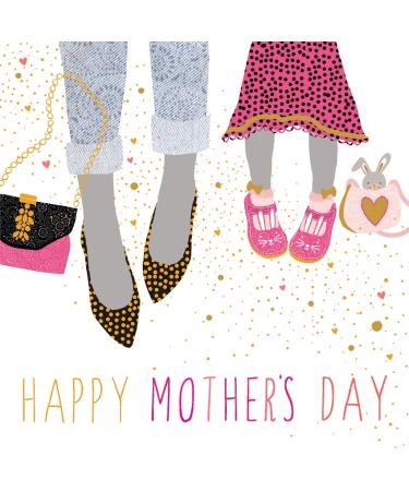 Sara Miller London Jaz and Baz Mother's Day Card Mother and Child Feet - S615