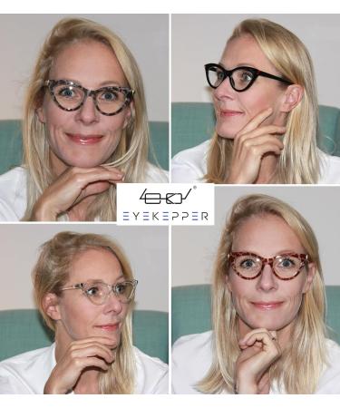 Eyekepper Cat-Eye Reading Glasses for Women - 4 Pack +3.00 Diopters - Stylish & Comfortable Ladies Readers - Buy Online on GoSupps.com