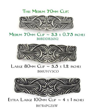 XL Hand Crafted Art Nouveau Swirl Hair Clip with 100mm French Clip by Oberon Design - Buy Online on GoSupps.com