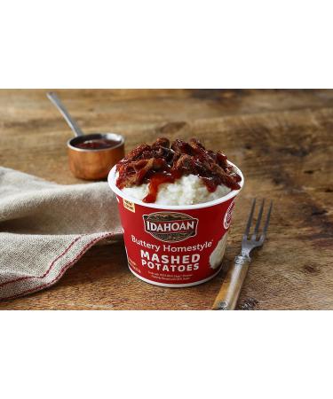 Idahoan Buttery Homestyle Mashed Potatoes 1.5 oz Cup (12-Pack) - Delicious and Convenient Instant Mashed Potatoes - Buy Online on GoSupps.com