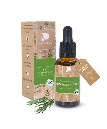 Phintin organic rosemary oil hair |100% natural clean |Stimulate hair growth & scalp |30 ml of hair oil |Essential rosemary oil |Certified from Germany