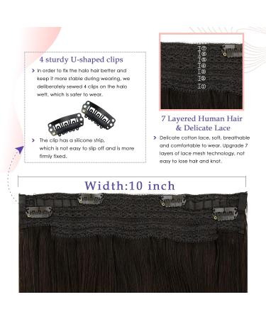 Vivien Wire Hair Extensions - Darkest Brown #2 14 Inch Remy Real Hair 50g 3-in-1 Easy Clip-in Extensions - Buy Online on GoSupps.com