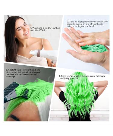 Green Hair Tint Temporary Color | Instant Hair Cream Mud - Pomade & Wax for Men & Women | Perfect for Cosplay Parties & Halloween - 4.23 oz - Buy Online on GoSupps.com