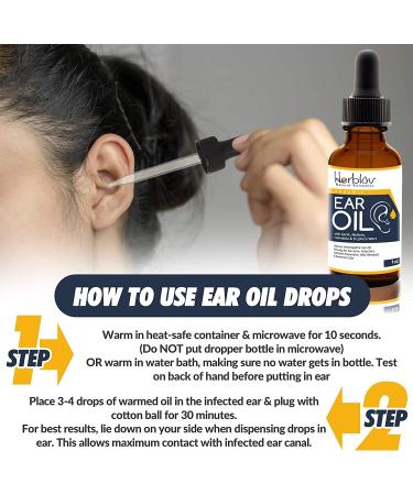 Organic Ear Oil for Infections - Natural Eardrops for Prevention in Kids, Adults, Babies & Dogs - Made in USA - Buy Online on GoSupps.com