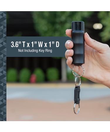 SABRE Defense Spray 3-in-1 Formula - Max Strength Pepper Spray, CS Tear Gas, UV Dye - Quick Release Key Ring - Finger Grip - 25 Bursts - Buy Online on GoSupps.com