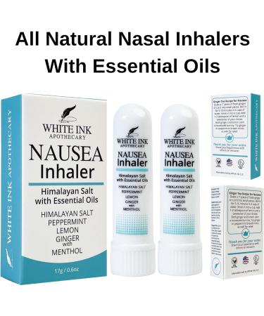 Himalayan Pink Salt Essential Oil Nasal Inhaler for Nausea Relief - Drug-Free Solution for Motion Sickness, Morning Sickness, Migraine, Chemotherapy Side Effects - 100% Natural - Buy Online on GoSupps.com