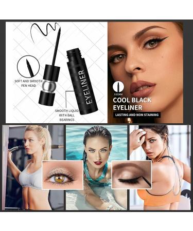 Probuk Precision Waterproof Liquid Eyeliner Black Liquid Eyeliner with Felt Tip Applicator Quick Drying Liquid Micro Pen Long Lasting Smudge-Proof All Day Professional Makeup-Matte Finish - Buy Online on GoSupps.com