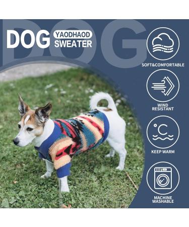 Yaodhaod Fleece Dog Sweater for Small Dogs - Ethnic Style Winter Clothing | Ultra Soft Thermal Pink Puppy Sweatshirt (L) - Buy Online on GoSupps.com