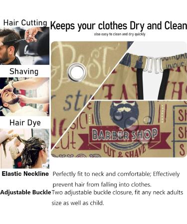 Visesunny Vintage Barber Cape - Anti-Static Water-Resistant Hair Cutting & Beard Shaving Bib - Adjustable Snap Professional Salon Cape for Hairdressers - Buy Online on GoSupps.com