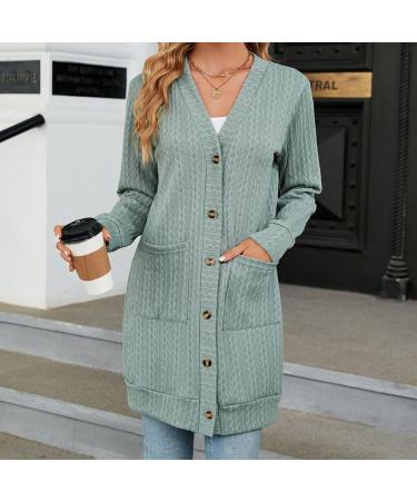 Gefomuofe Cardigan Women's Long Cardigan Lightweight Loose Cardigan Long Cardigan Women's Lightweight Loose Casual Cardigan Sun Protection Shirt Holiday Beach Blouse M Mint Green - Buy Online on GoSupps.com
