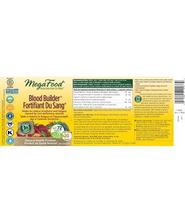 Mega Food Blood Builder 72 Tabs - Boost Energy & Support Health | International Shipping - Buy Online on GoSupps.com