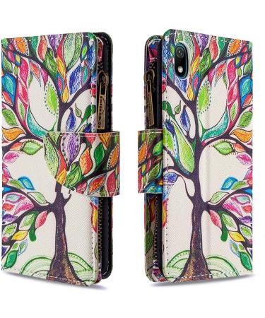 Buy Miago 9 Card Slots Leather Cover for Huawei Y5 2019 - Colorful Zipper Flip Wallet Case PU Leather Protective Pocket - Buy Online on GoSupps.com
