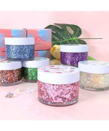 Buy Boko 50ML Patriotic Body Glitter Gel - Red White & Blue Chunky Makeup for Face Hair & Body | Perfect for 4th of July Olympics & Rave Parties - Buy Online on GoSupps.com